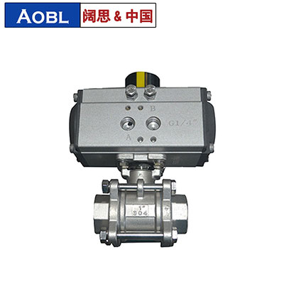 氣動(dòng)絲扣球閥，不銹鋼絲扣球閥，AOBL三片式絲扣球閥-上海闊思電子有限公司官網(wǎng)
