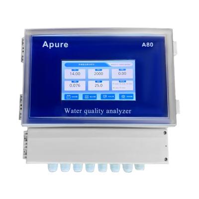 Apure多參數(shù)水質檢測儀A80工業(yè)多通道在線監(jiān)測儀壁掛式水質多參數(shù)分析儀可定制